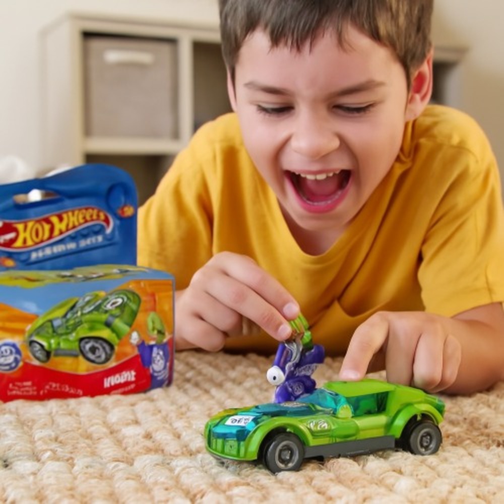 Hot Wheels Mega Construx HW40 Car & Alien Figure – Build, Race & Imagine!